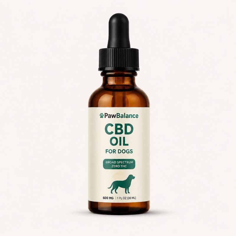 Bottle of CBD oil for dogs