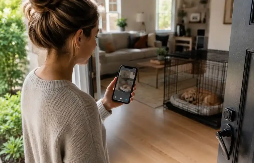 camera monitoring method for building a dog separation anxiety treatment plan