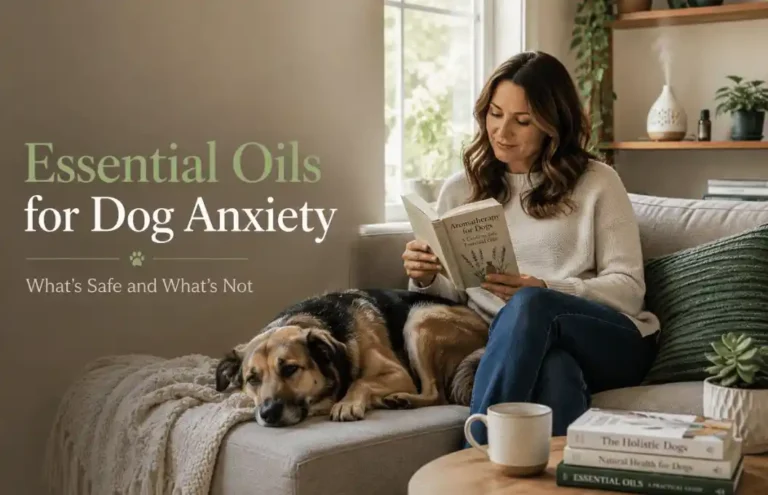 Essential Oils for Dog Anxiety used safely around a relaxed dog at home