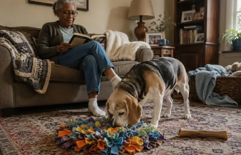Best toys for dogs with separation anxiety including snuffle mats and calming chews