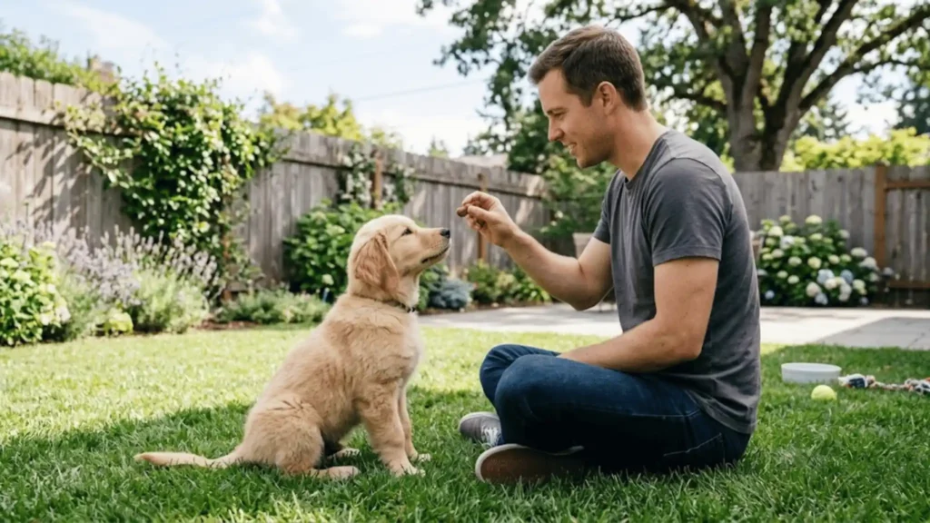 How to teach a dog to sit with positive reinforcement training