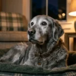 senior dog anxiety - older golden retriever restless at night