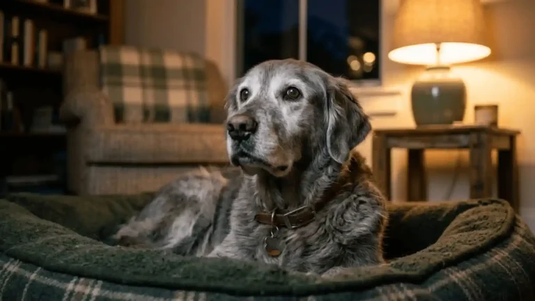 senior dog anxiety - older golden retriever restless at night