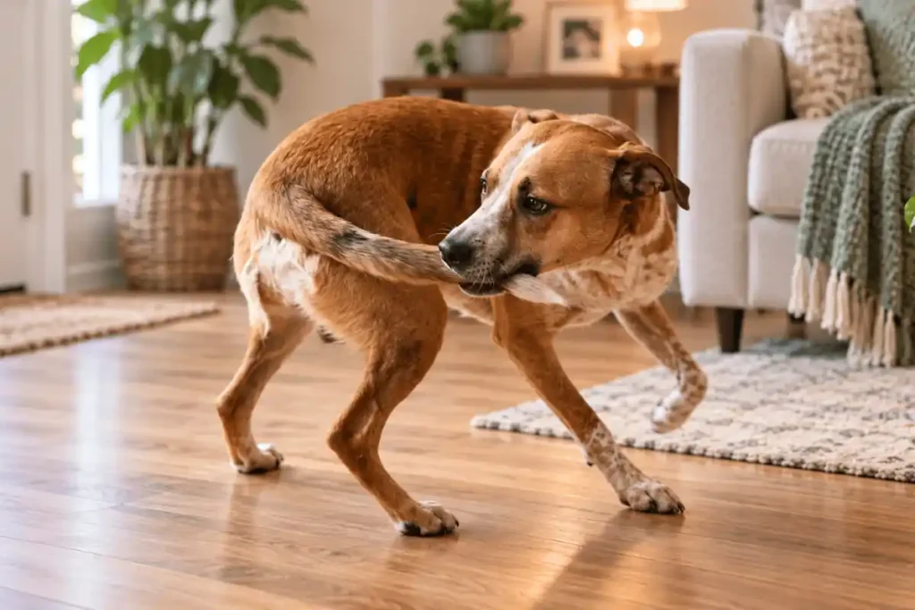 Compulsive tail chasing - canine OCD